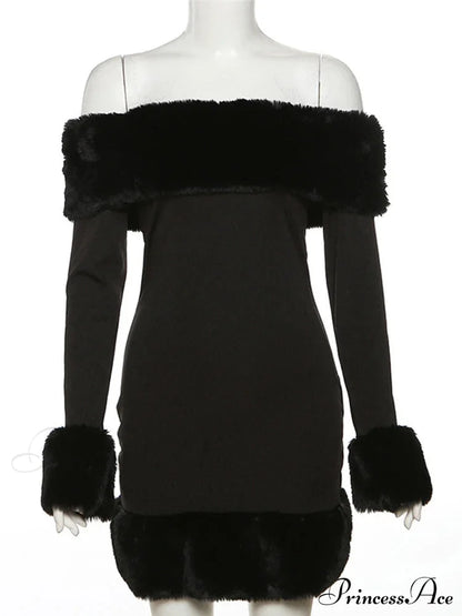 Elegant Fluffy Strapless Mini Christmas Party Dress