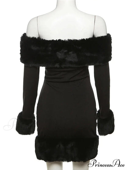 Elegant Fluffy Strapless Mini Christmas Party Dress