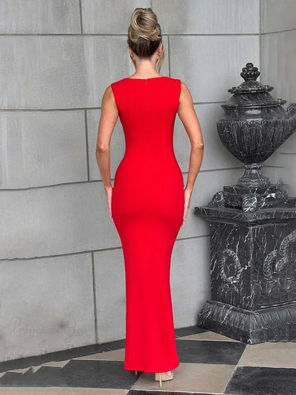 Elegant Maxi Slim Bodycon Vacation Dress