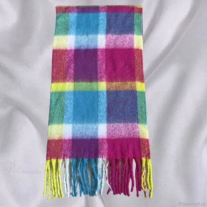 Elegant Minimalist Imitation Cashmere Scarf with Tassel