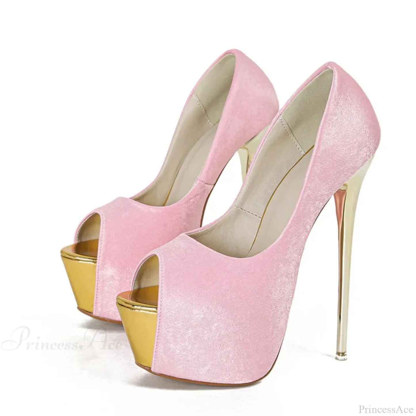Elegant Platform Peep-Toe Slingback Super-High Pumps Sexy Wedding Banquet Big-Size High Heel