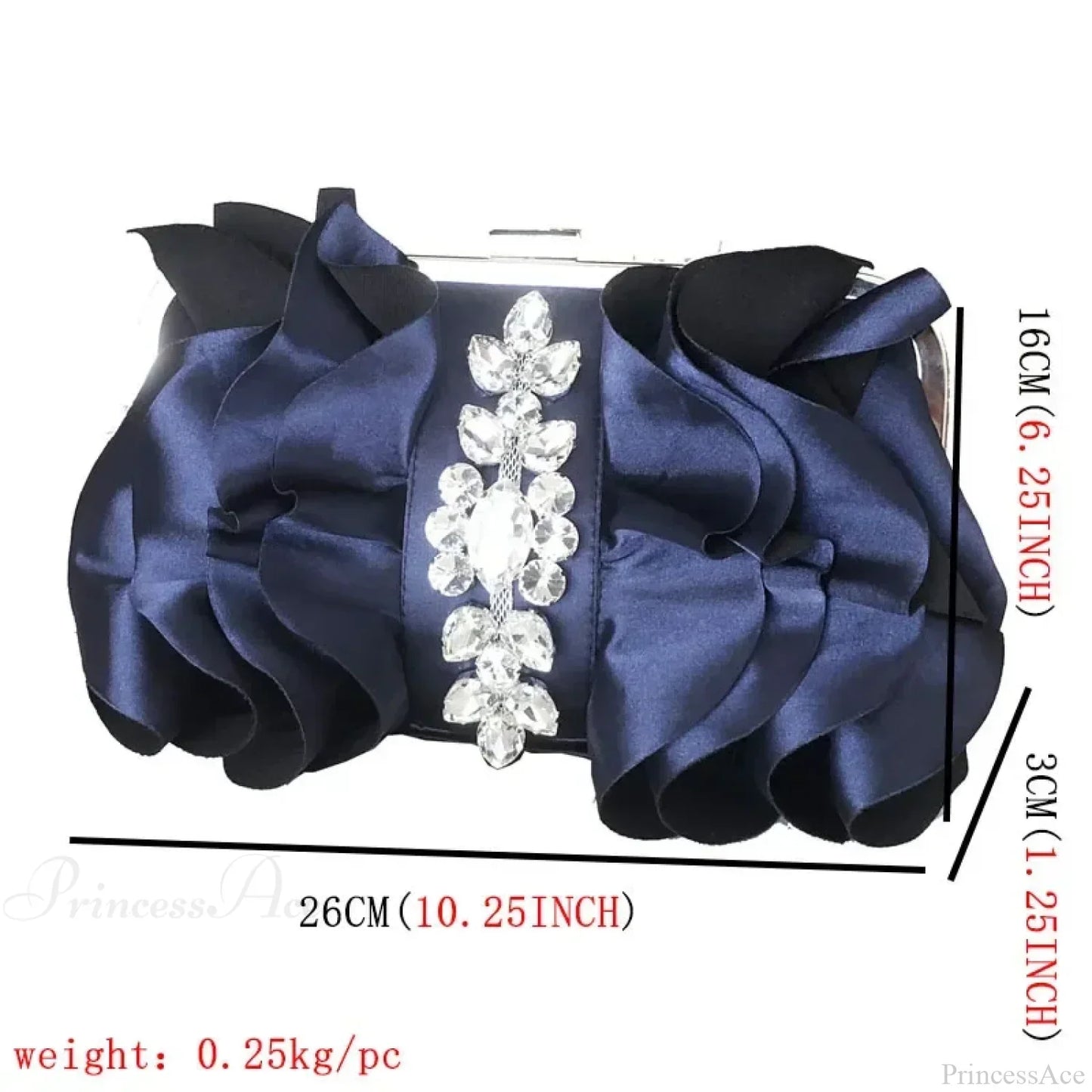 Elegant Red Evening Rhinestone Clutch Wristlet