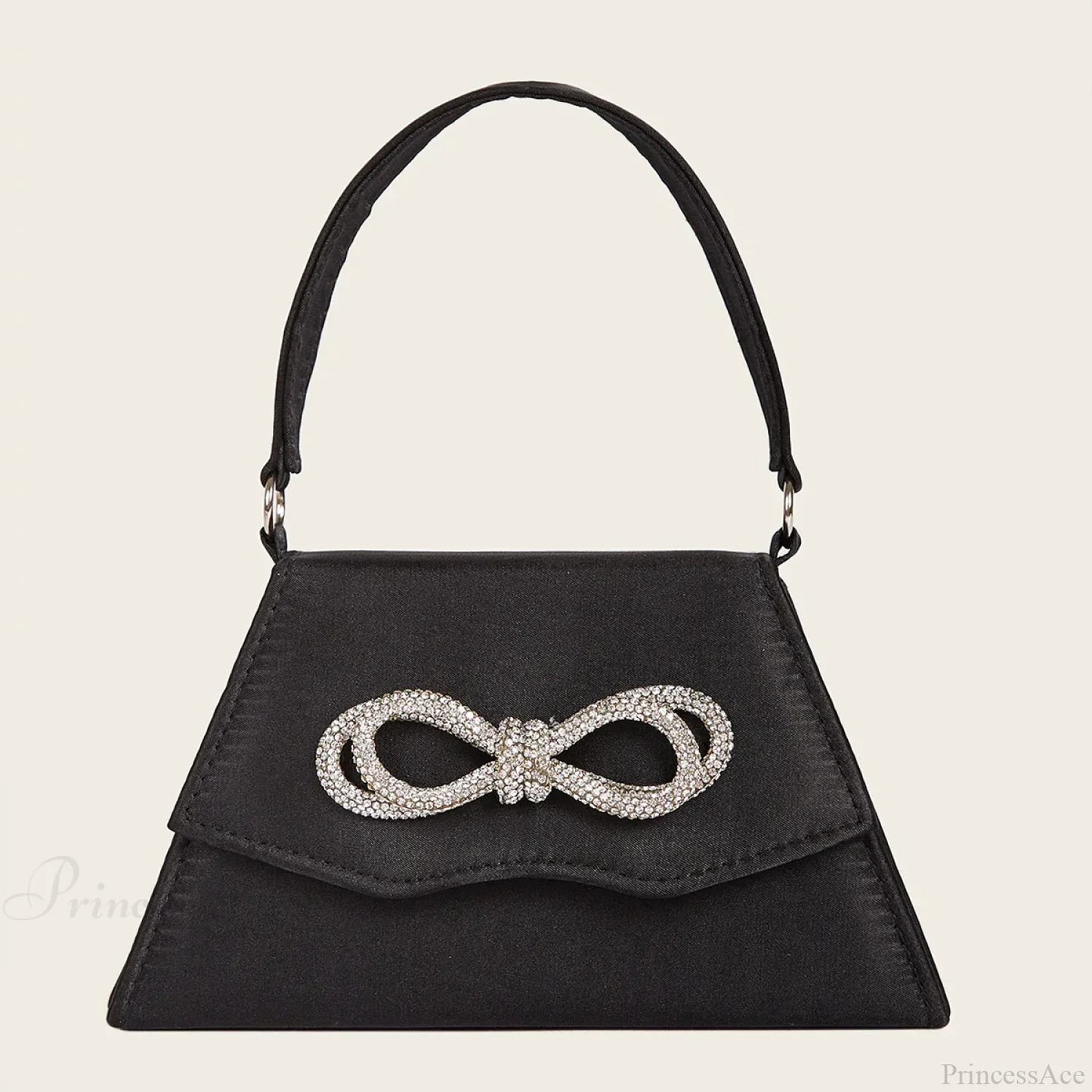 Elegant Silk Rhinestone Bow Wedding Clutch Bag