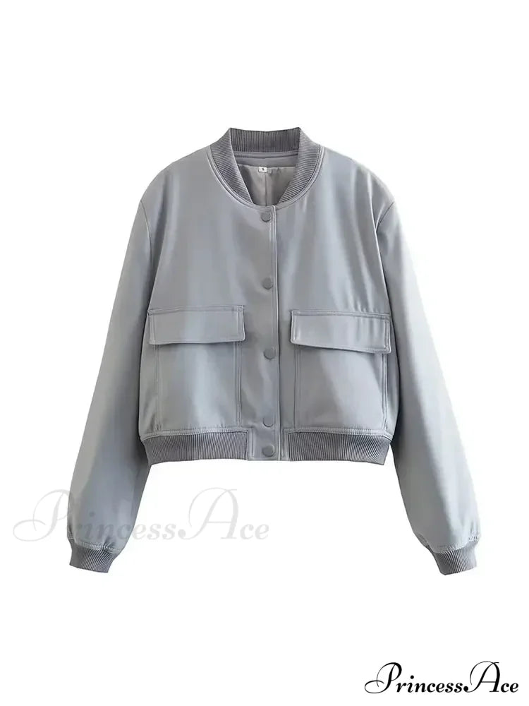 Elegant Solid Single-breasted Motorcycle Chic Long Sleeves With Pocket Autumn Stylish Coat