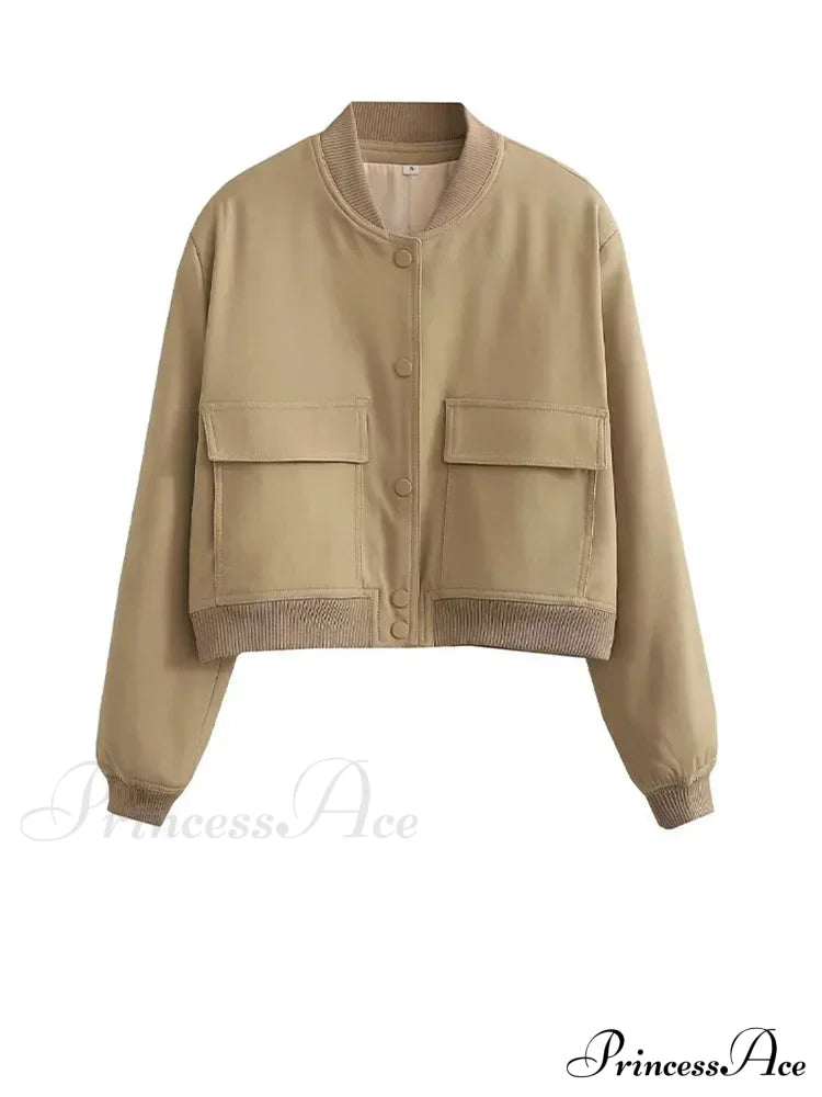 Elegant Solid Single-breasted Motorcycle Chic Long Sleeves With Pocket Autumn Stylish Coat