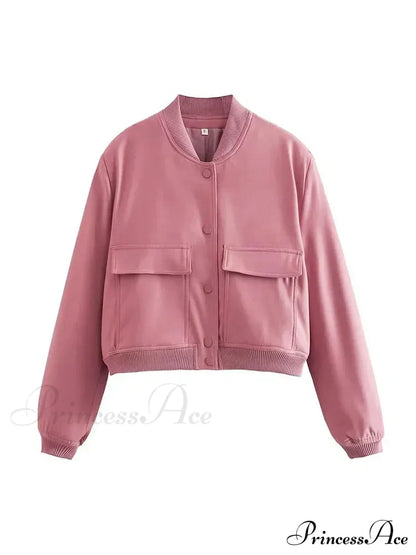 Elegant Solid Single-breasted Motorcycle Chic Long Sleeves With Pocket Autumn Stylish Coat