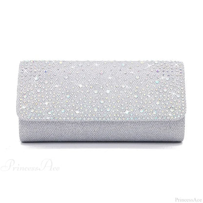 Elegant Sparkling Rhinestone Dinner Banquet Envelope Bag