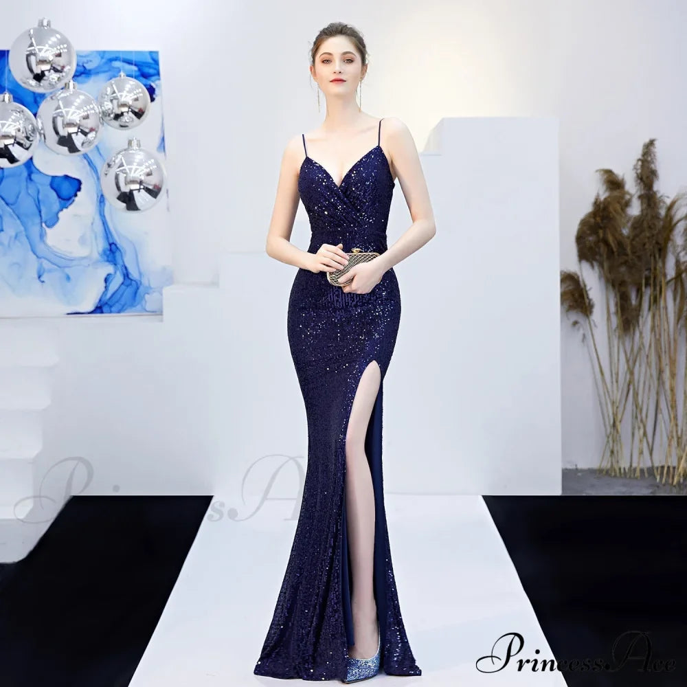 Emma sequined Stylish Formal slit dress