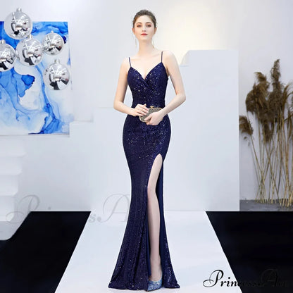 Emma sequined Stylish Formal slit dress