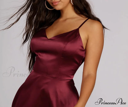 Emme Satin Stylish Party Dress