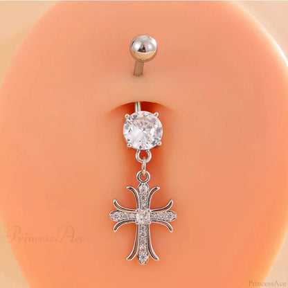 Empty Cross Rebel Gothic Belly Ring