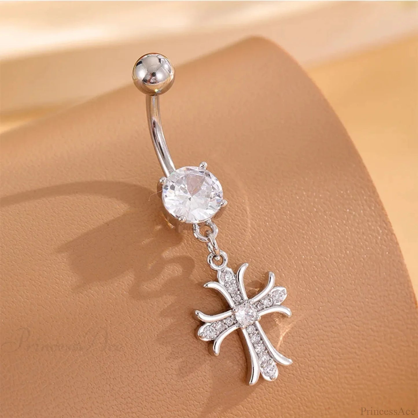 Empty Cross Rebel Gothic Belly Ring