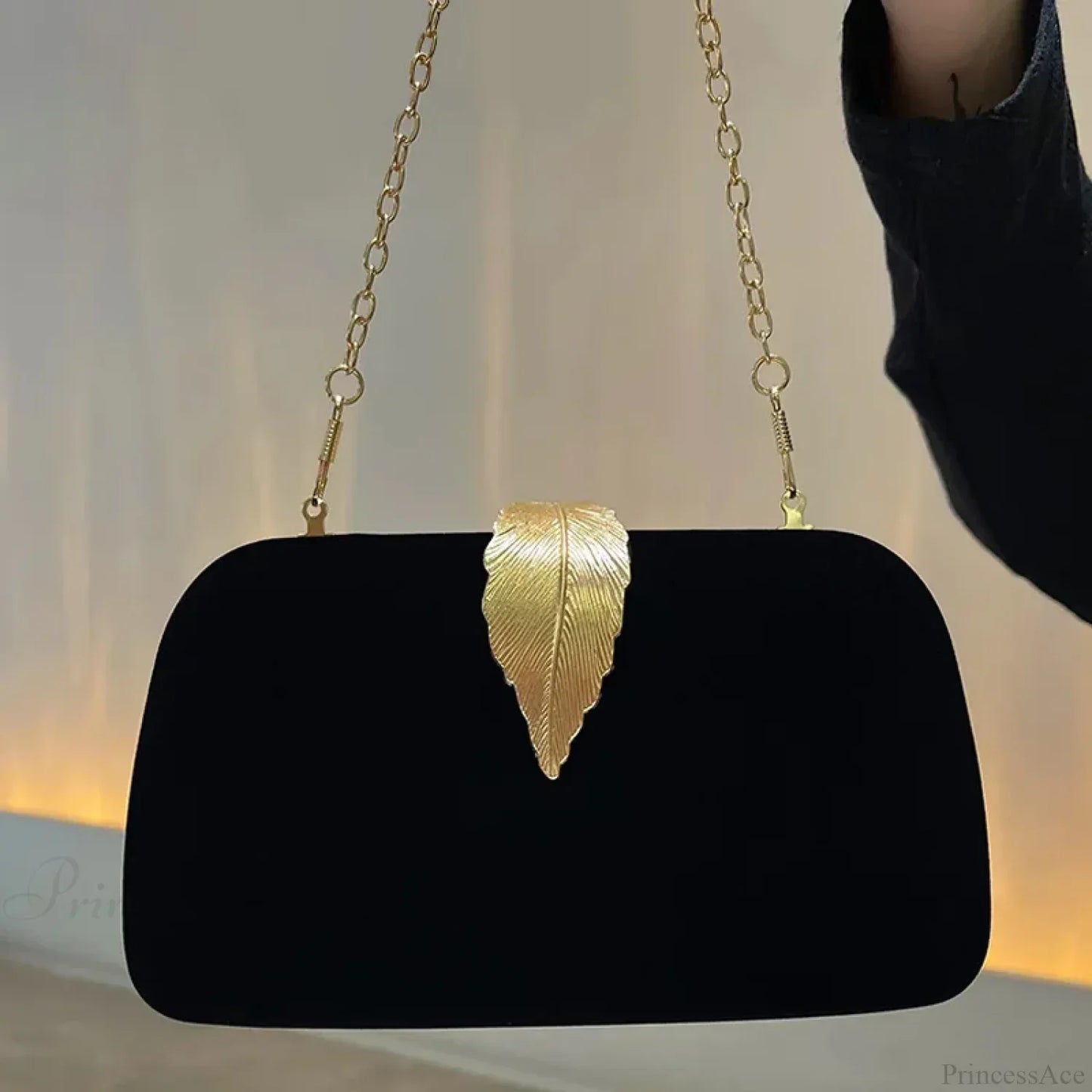 Evening Clutch Pearl Chain Handbag Wedding Cocktail Party Purse