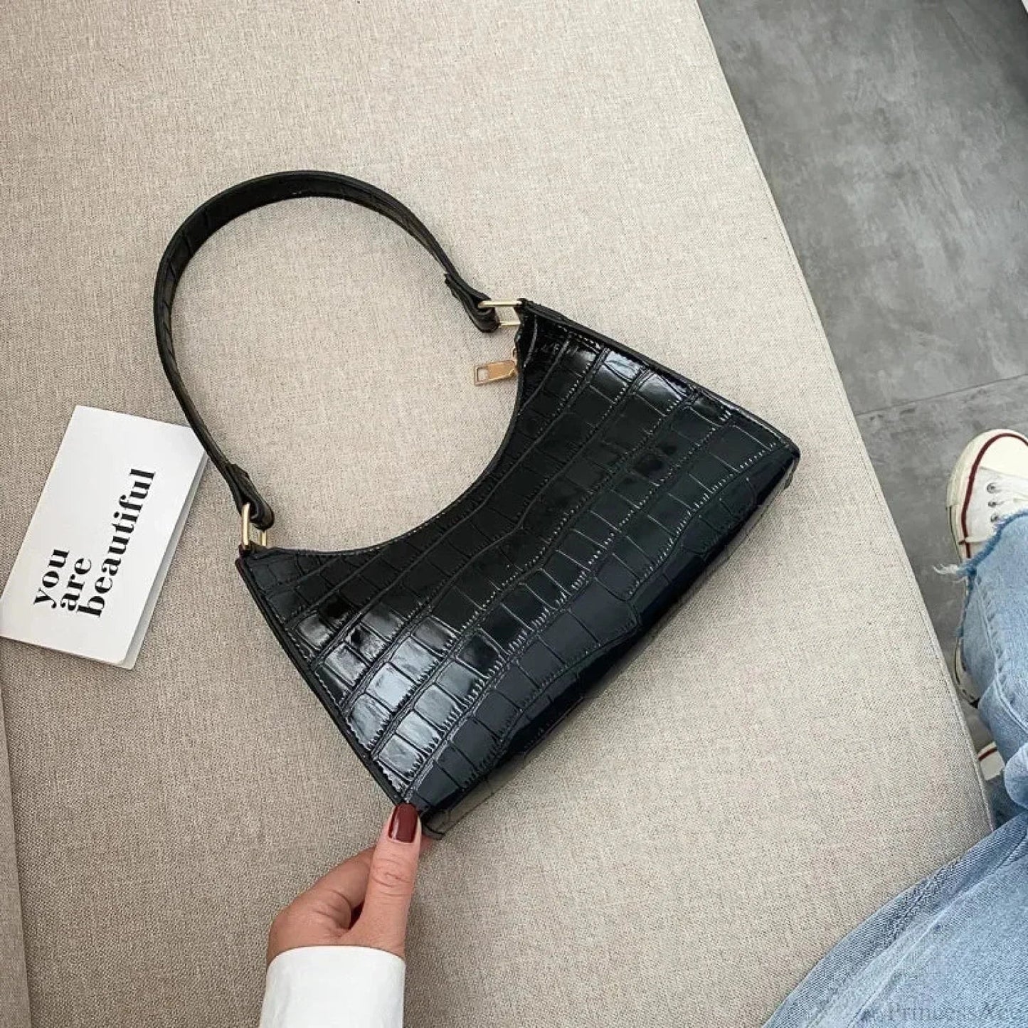 Exquisite Retro Leather Shopping Shoulder Bag