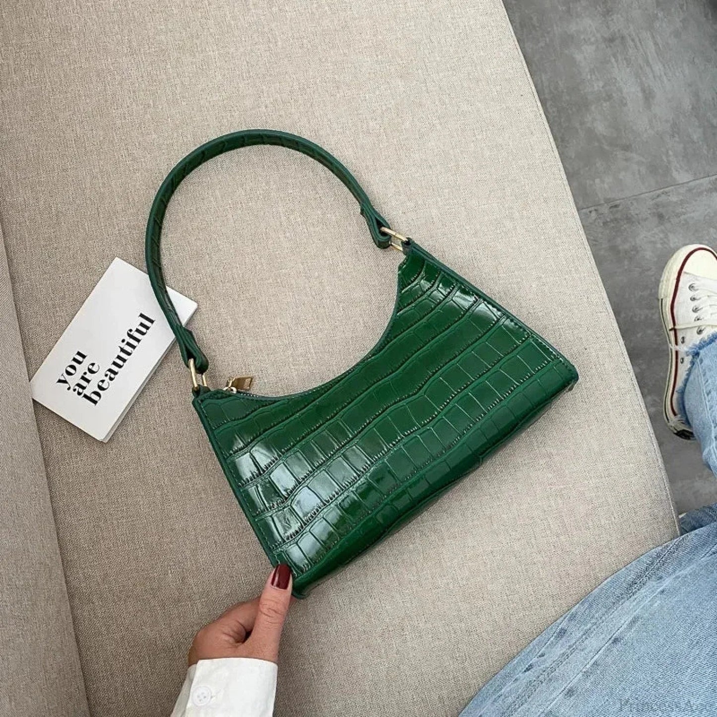 Exquisite Retro Leather Shopping Shoulder Bag