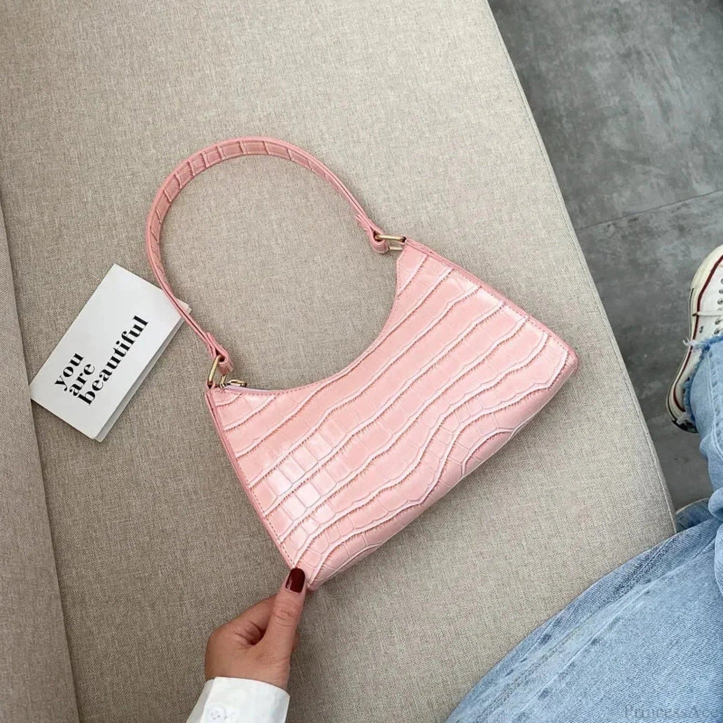 Exquisite Retro Leather Shopping Shoulder Bag