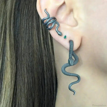 Extravagant Gothic Serpent Removable Stud Earring