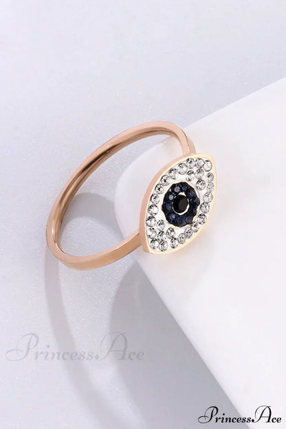 Eye of God Rose Gold 14k Titanium Steel Rings