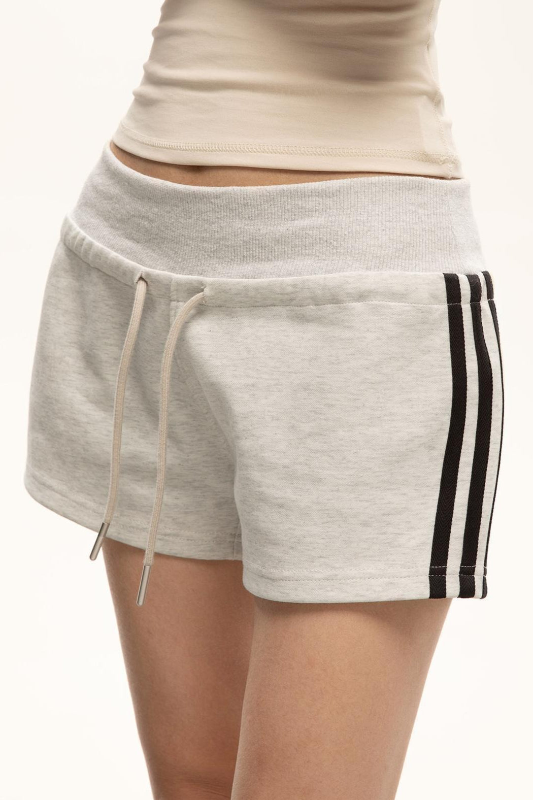 Pantalones Cortos Deportivos a Rayas Retro con Cordón
