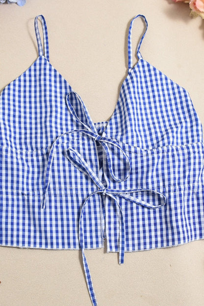 Conjunto de falda vendaje con cordones y top corto sin espalda