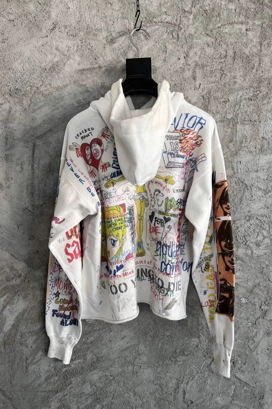 Murakami Graffiti Print Hoodie