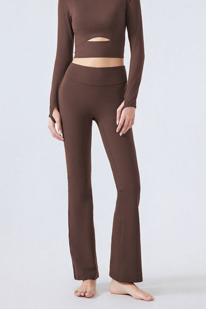 Leggings de yoga acampanados de cintura alta con forro polar