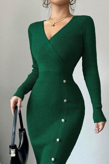 Vestido de punto midi ajustado