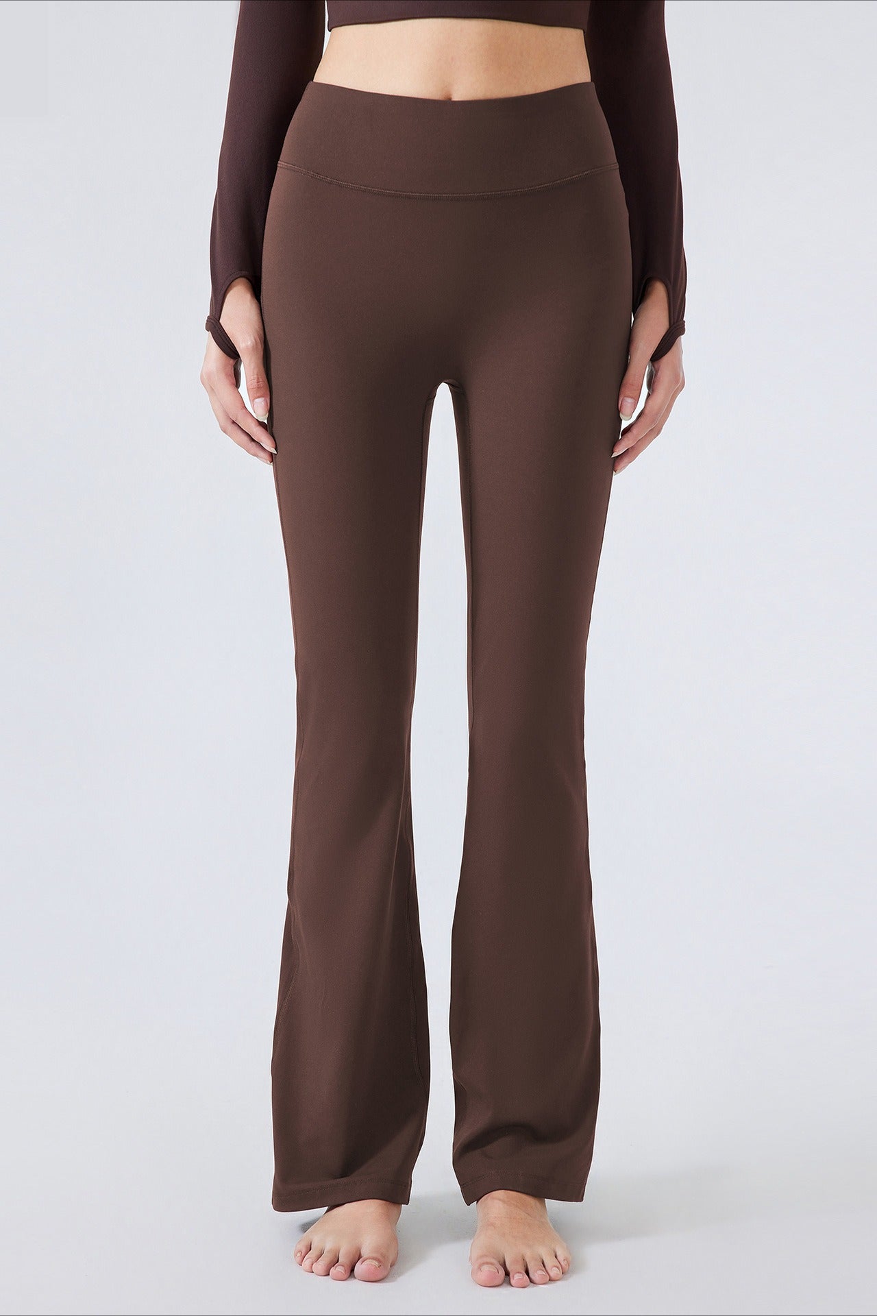Leggings de yoga acampanados de cintura alta con forro polar