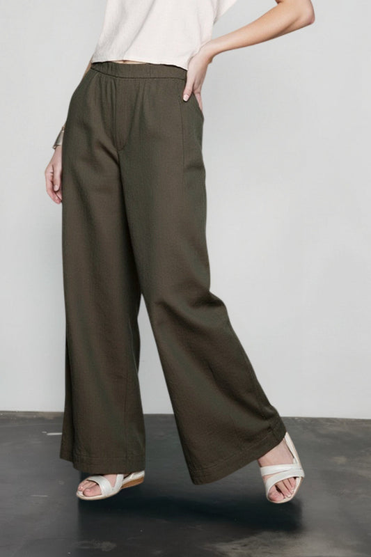 Linen Cropped Balloon Pants