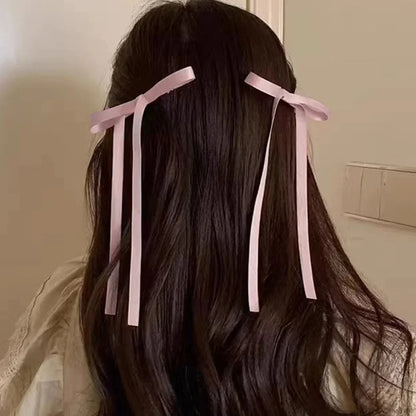 Fabric Ribbon Bow Top Clip Hair Accessory