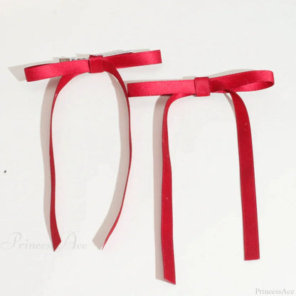 Fabric Ribbon Bow Top Clip Hair Accessory
