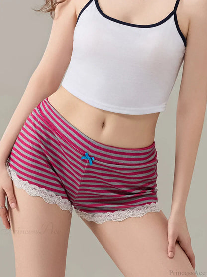 Fairycore Bow Lace Trim Short