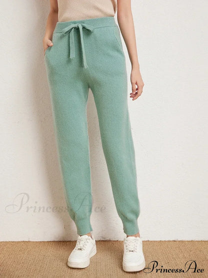Fall New Solid Wide Pit Stripe Casual Knitted Wide-Legged Streetwear Pants