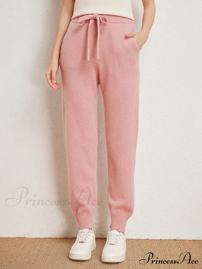 Fall New Solid Wide Pit Stripe Casual Knitted Wide-Legged Streetwear Pants