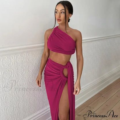 Fashion Asymmetric Sleeveless Maxi Dress
