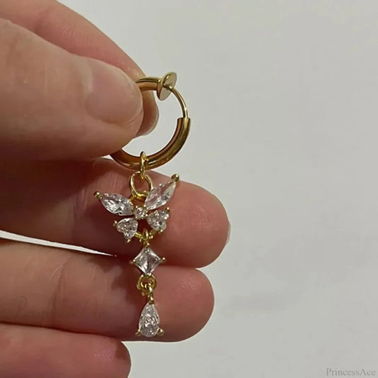 Fashion Butterfly Gothic Fake Belly Ring