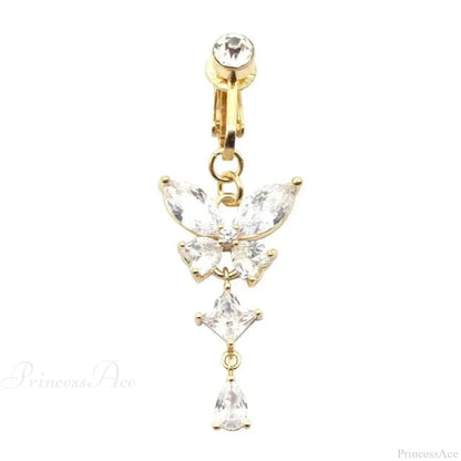 Fashion Butterfly Gothic Fake Belly Ring