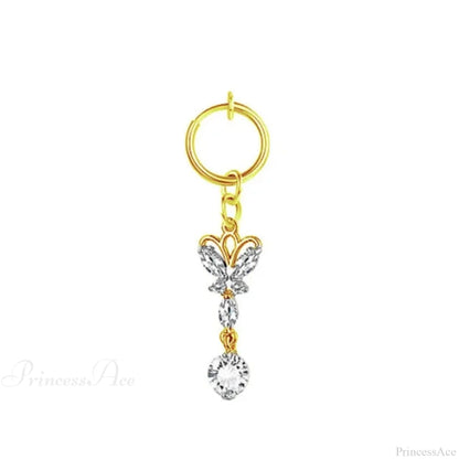 Fashion Butterfly Gothic Fake Belly Ring