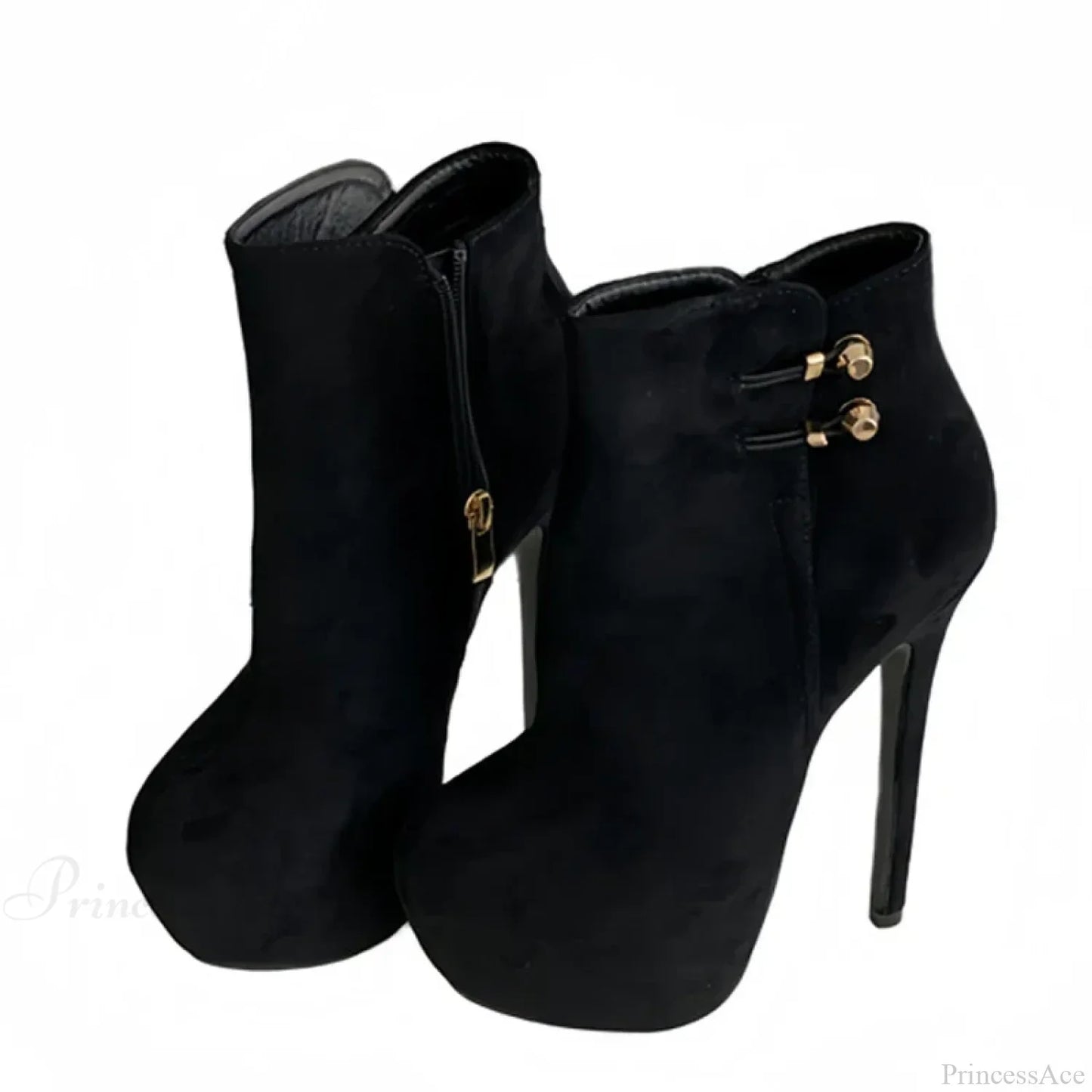 Fashion Chic ElasticityBuckle Strap Sexy Zip Round Toe Platform Pole Dance Extreme High Heel