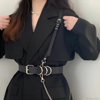 Fashion Dark Harness Waist Belt