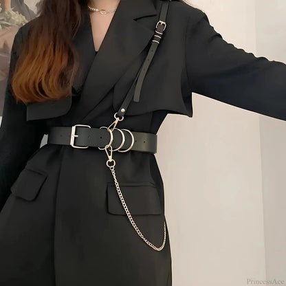 Fashion Dark Harness Waist Belt