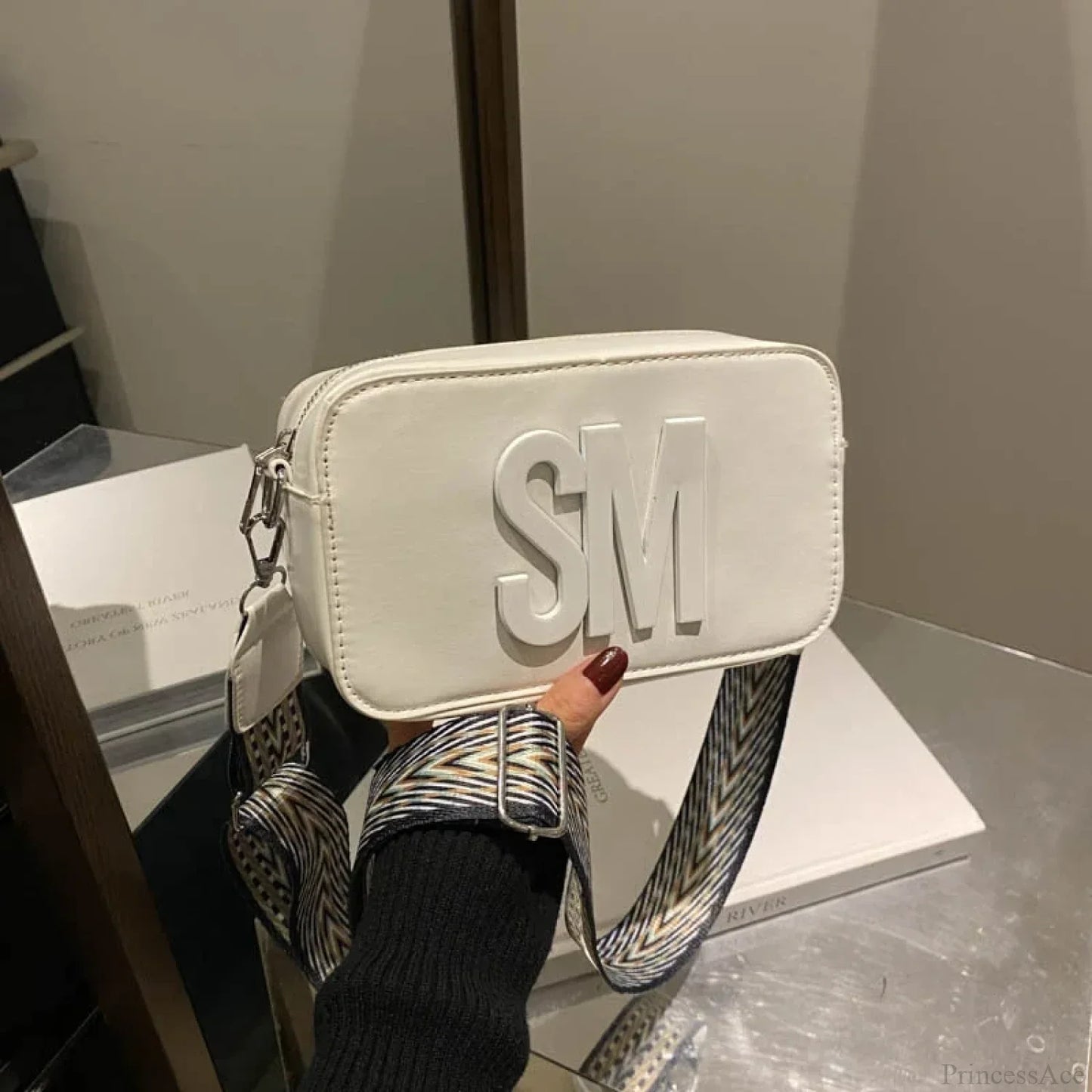 Fashion Leopard Print Letters Crossbody Bag
