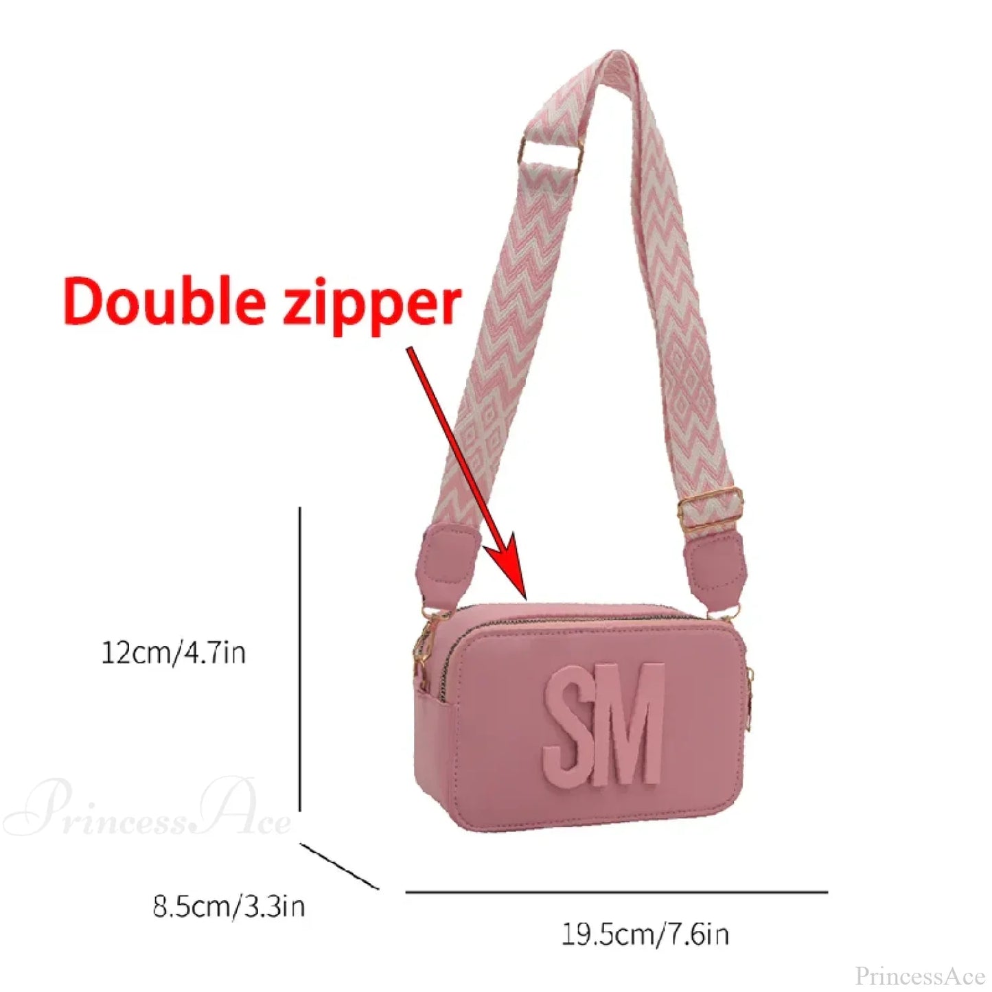 Fashion Leopard Print Letters Crossbody Bag