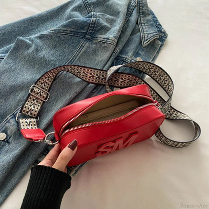 Fashion Leopard Print Letters Crossbody Bag