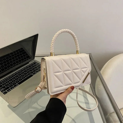 Fashion Plaid PU Leather Small Square Crossbody Handbag