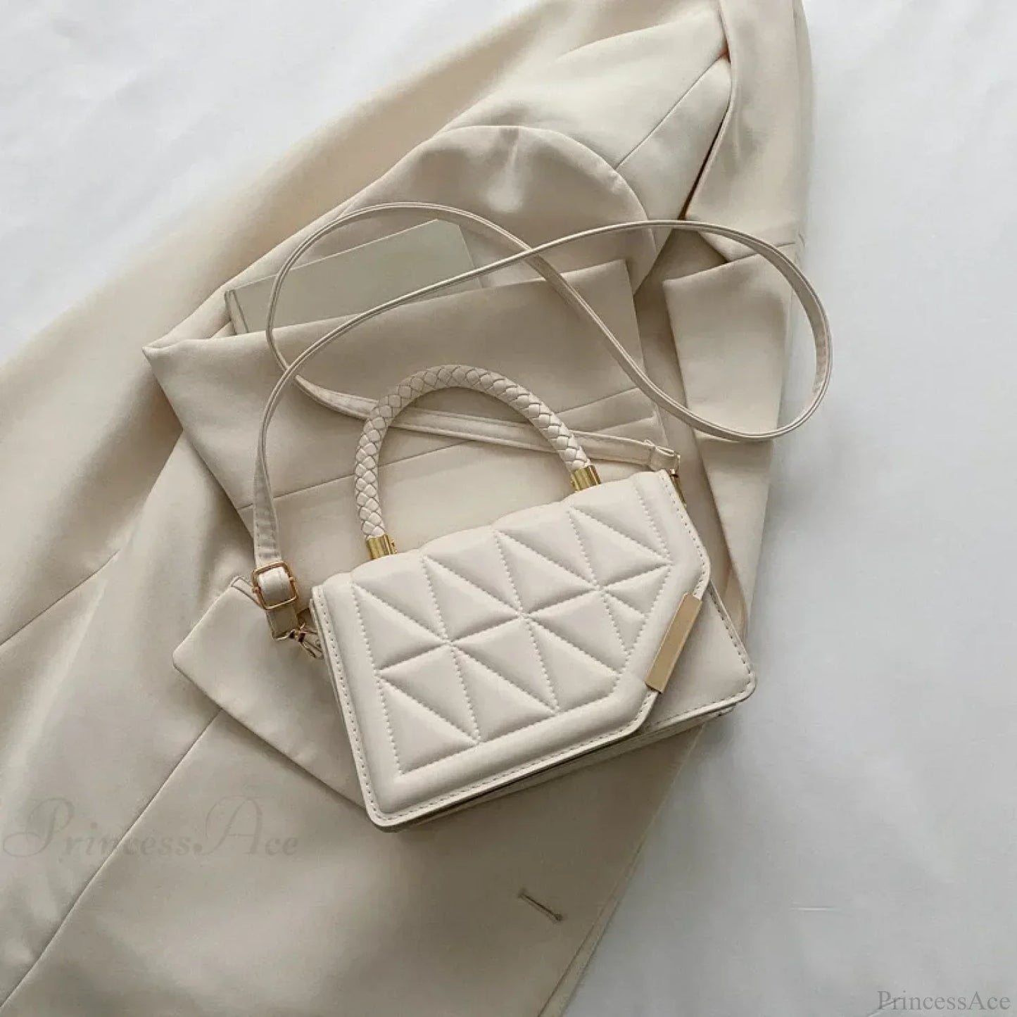 Fashion Plaid PU Leather Small Square Crossbody Handbag