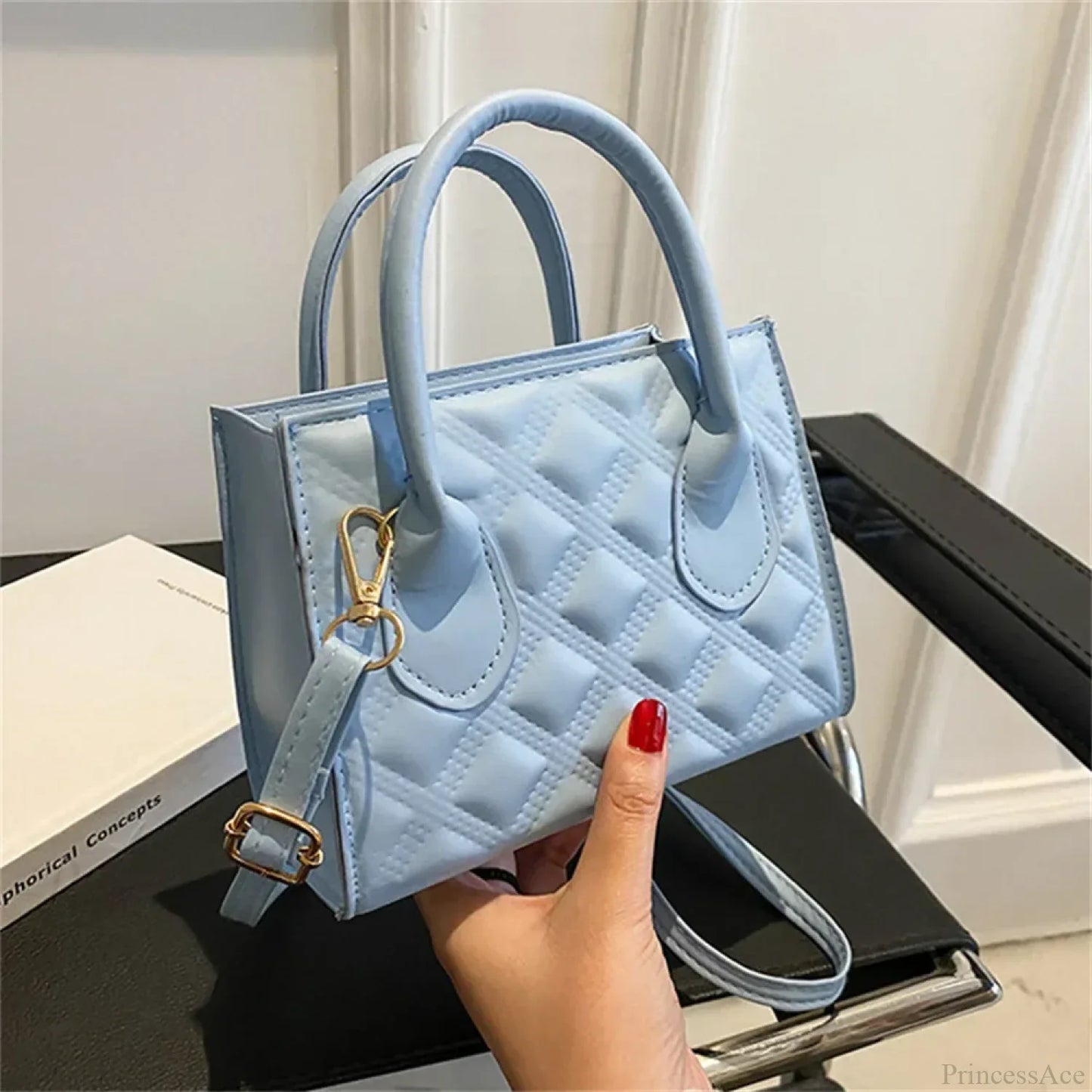 Fashion Retro PU Small Square Crossbody Handbag