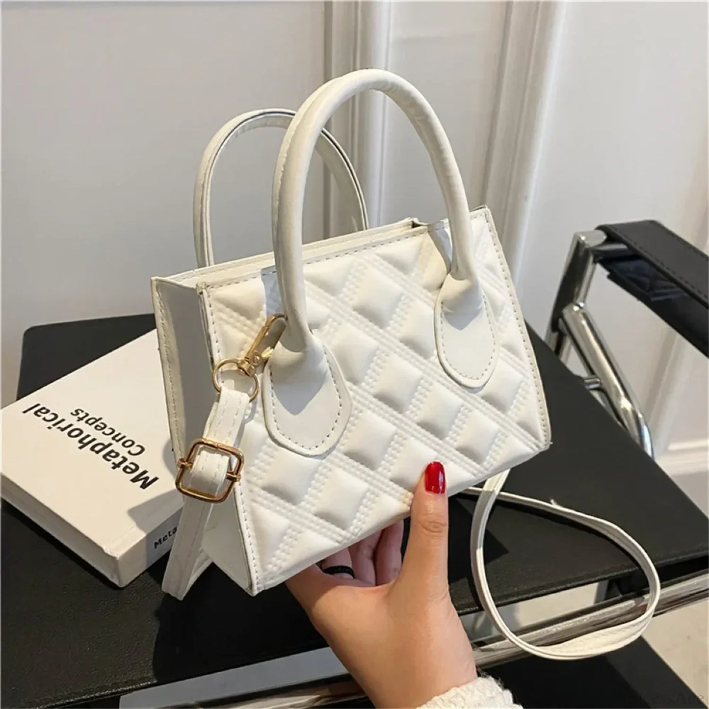 Fashion Retro PU Small Square Crossbody Handbag