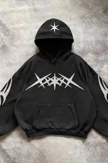 Fashion Trend Fleece Padded Zipper Hoodie