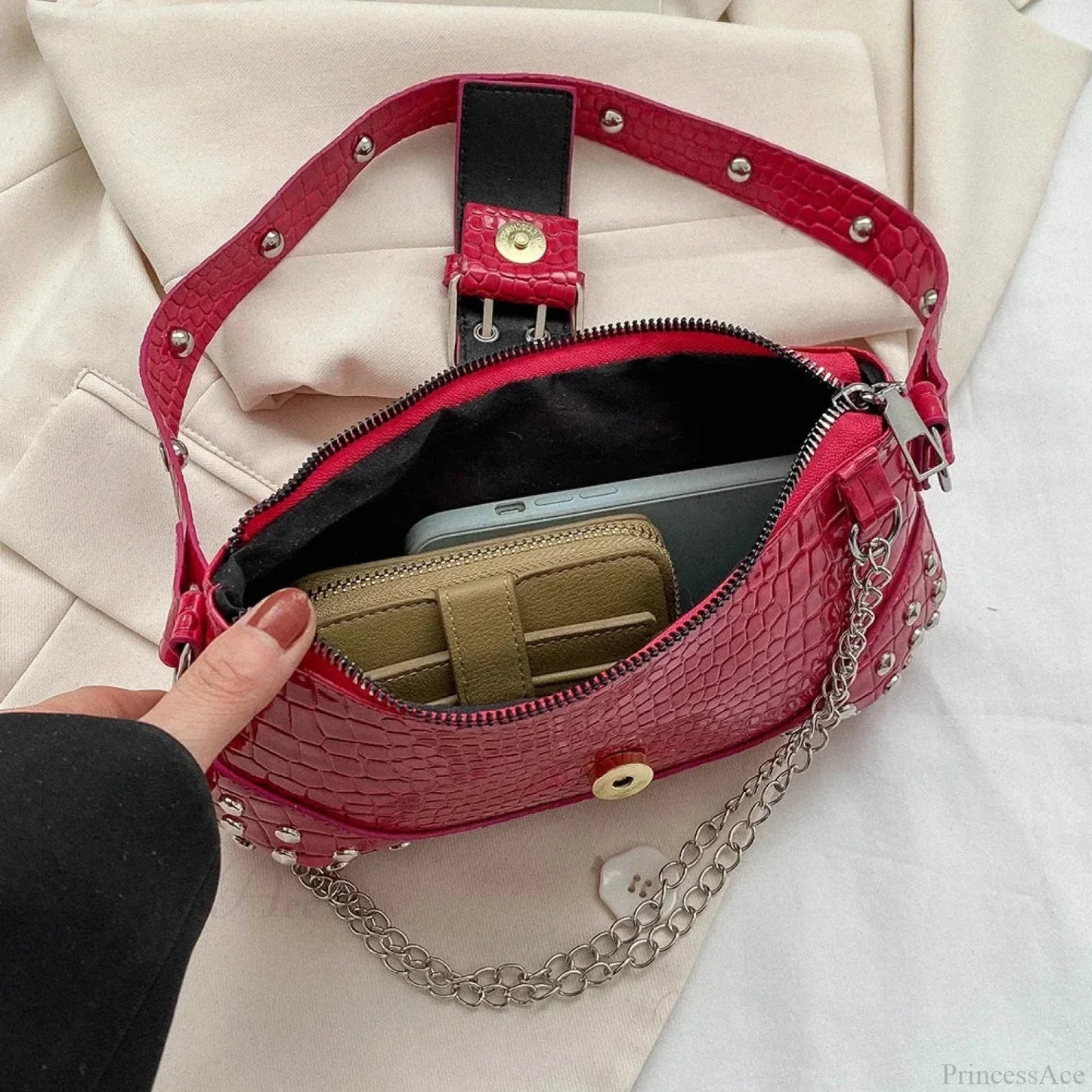 Fashion Y2K Pleated Underarm Shoulder Bag